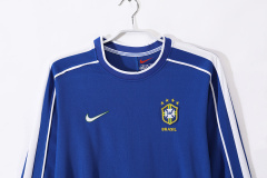 1998 away Long sleeves Brazil retro Fan version