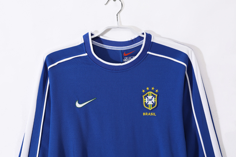 1998 away Long sleeves Brazil retro Fan version