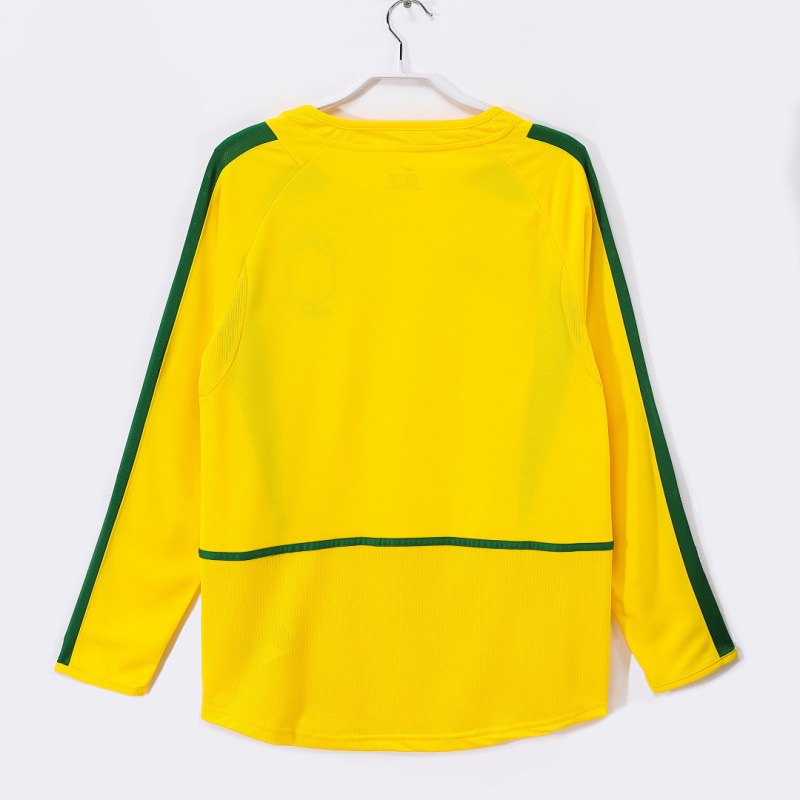 2002 home Long sleeves Brazil retro Fan version