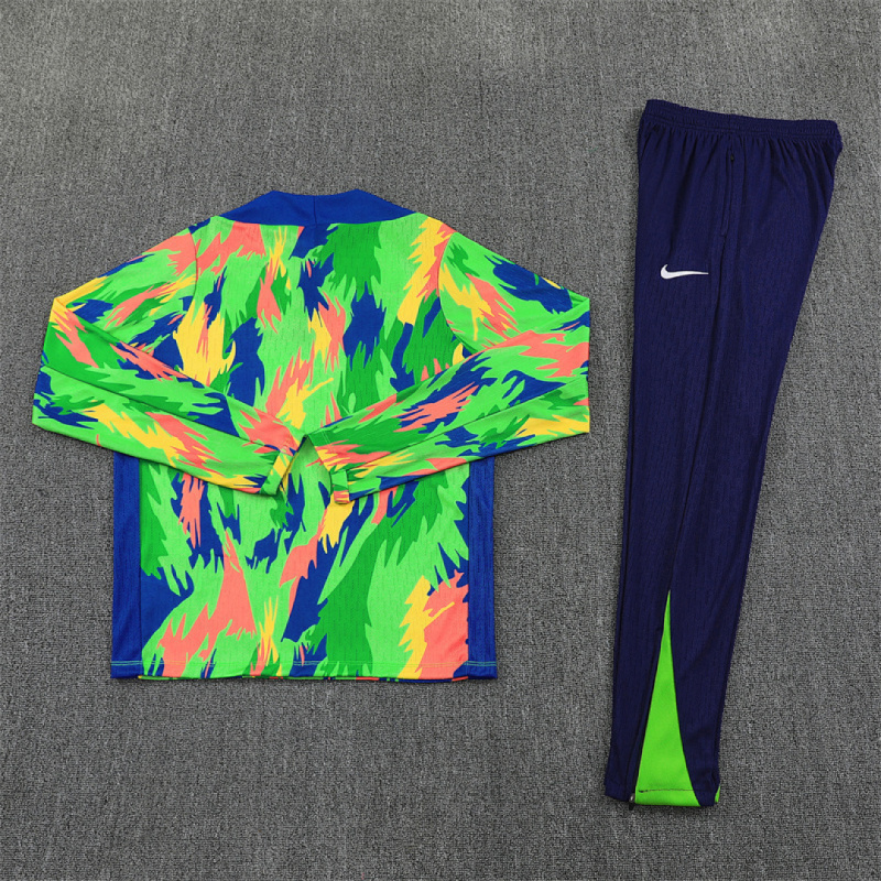 2025 Brazil Half zip training suit set