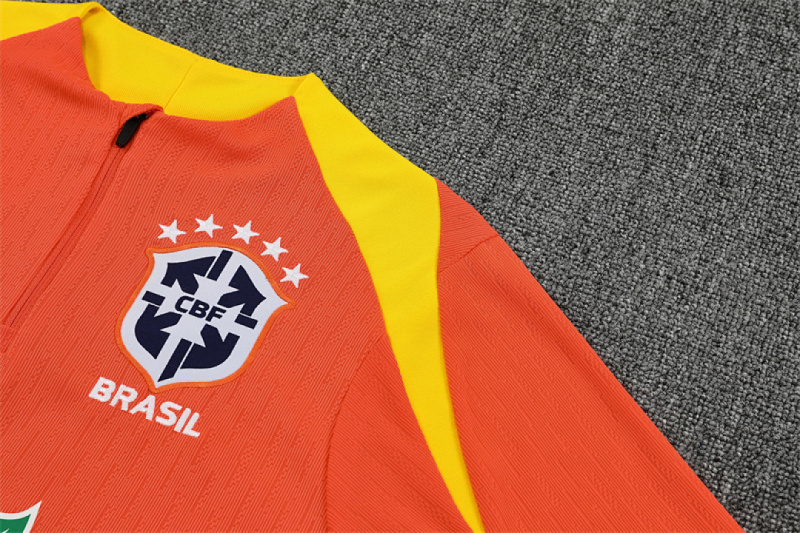2025 Brazil Half zip training suit set