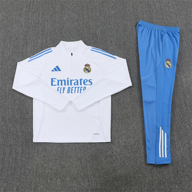 25-26 Real Madrid Half zip training suit set