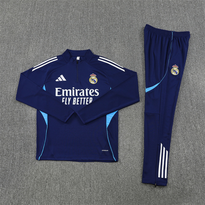 25-26 Real Madrid Half zip training suit set