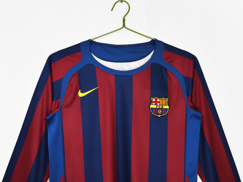 05-06 home Long sleeves Barcelona retro Fan version League
