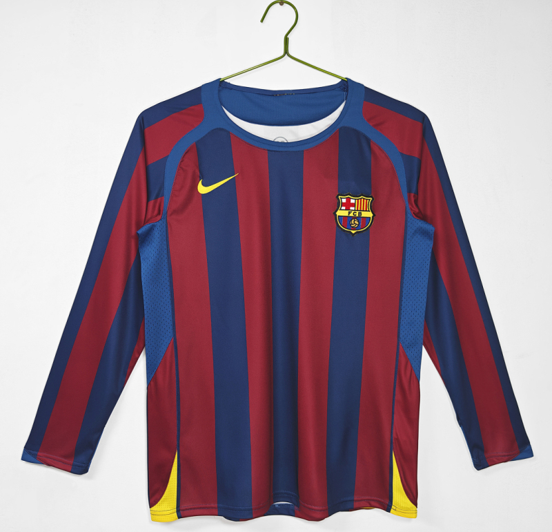 05-06 home Long sleeves Barcelona retro Fan version League