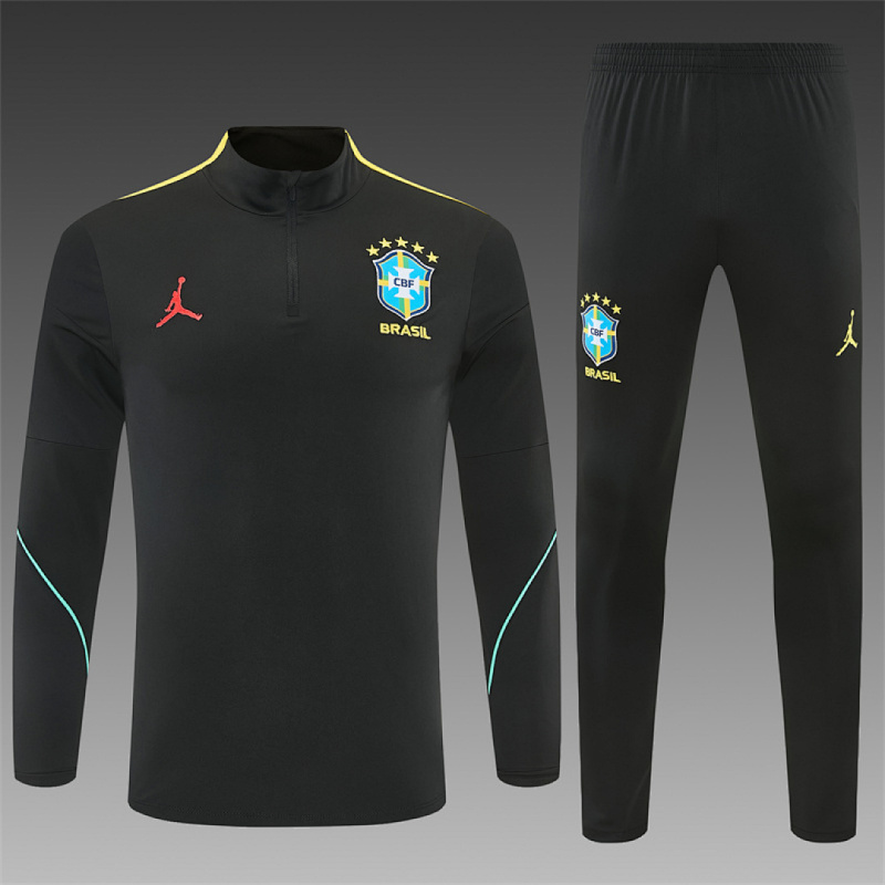 26-27 Brazil Half zip training suit set