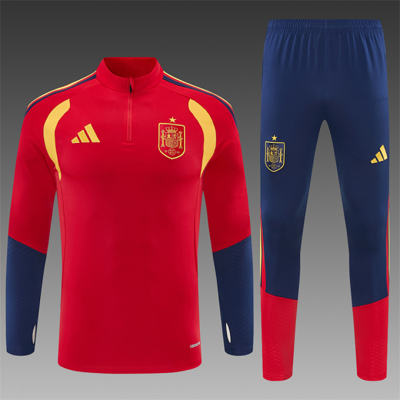 26-27 Spain Half zip training suit set