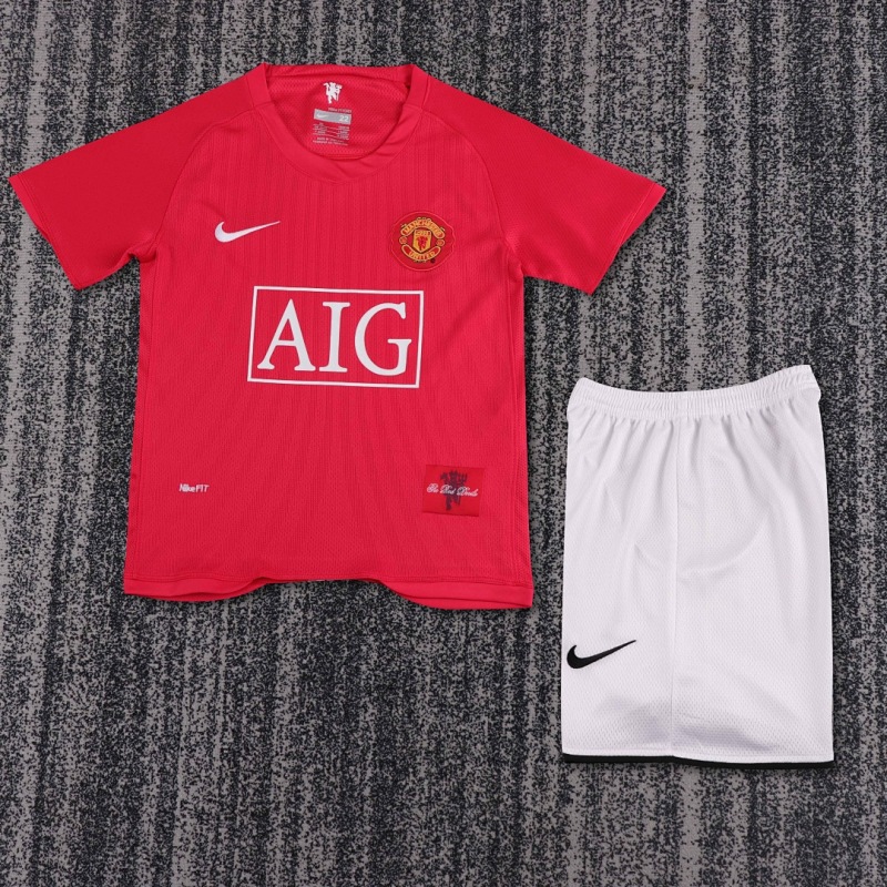 07-08 Manchester United home Kids kit