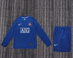 08-09 Long sleeves Manchester United third Kids kit