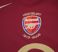 05-06 Long sleeves Arsenal home Kids Retro kit