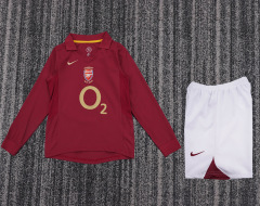 05-06 Long sleeves Arsenal home Kids Retro kit