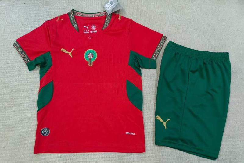 2026 FIFA World Cup Morocco home Kids kit + free socks