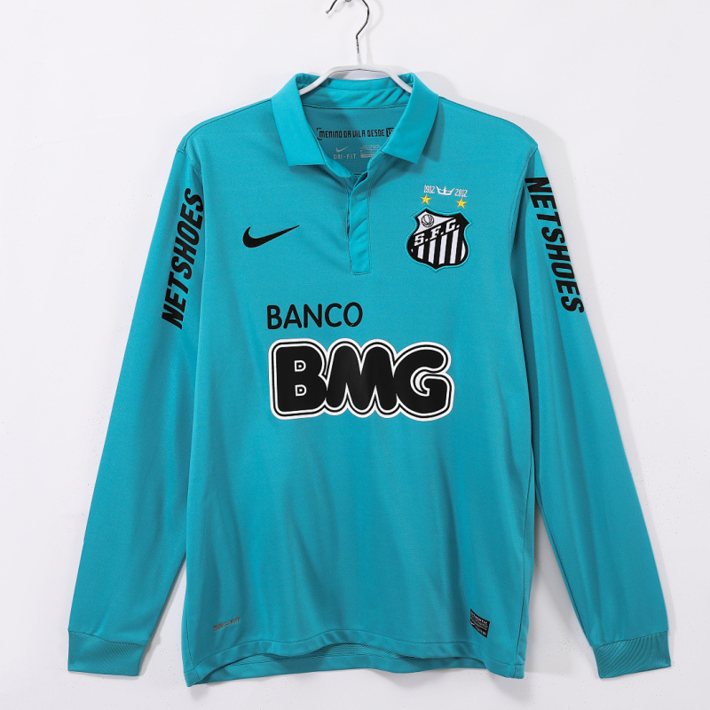 1213 season Santos FC Long sleeves third retro Fan version