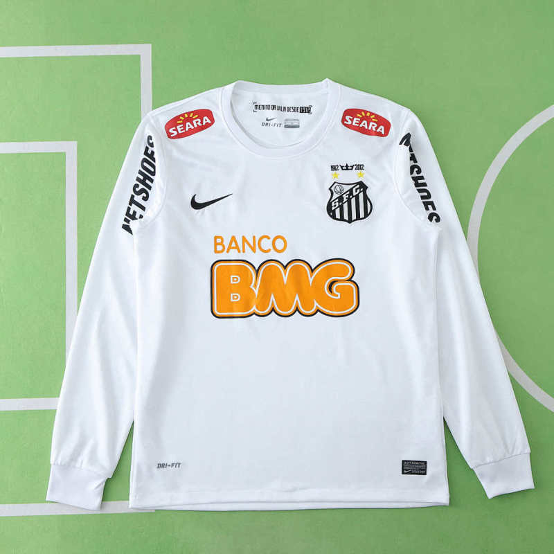 1213 season Santos FC Long sleeves home retro Fan version