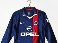 0102 Long sleeves season Paris Saint-Germain F.C. home retro Fan version