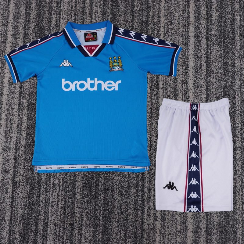 97-98 Manchester City home Kids Retro kit