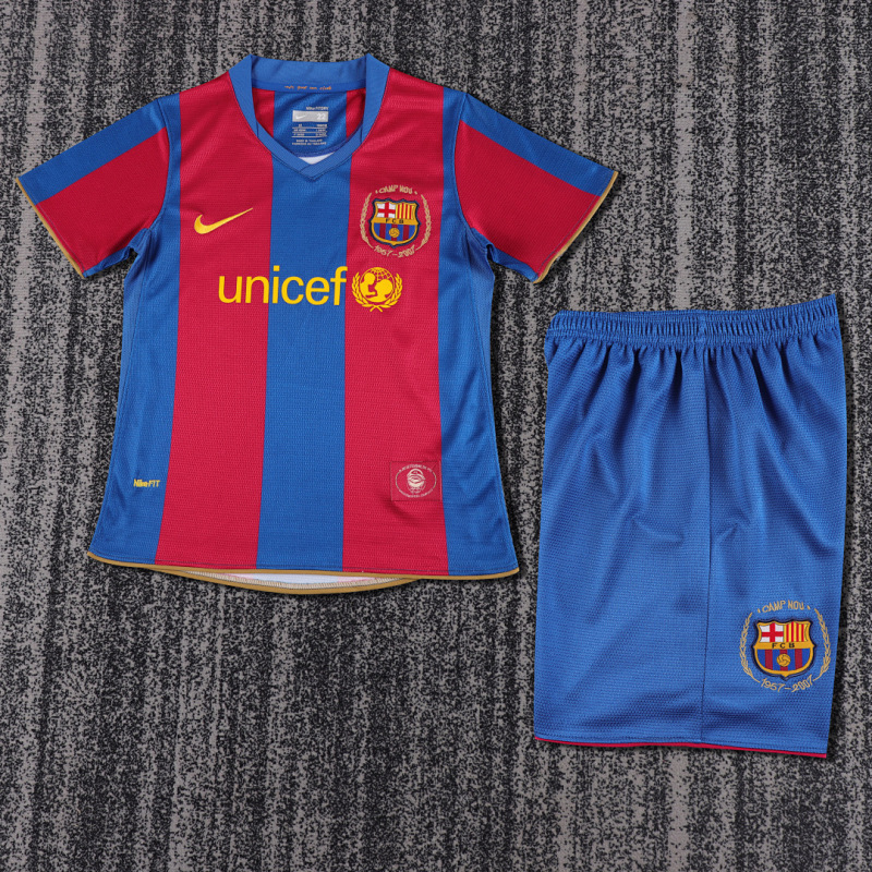 0708 Barcelona home Kids Retro kit