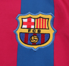 0506 Long-sleeved Barcelona home Kids Retro kit