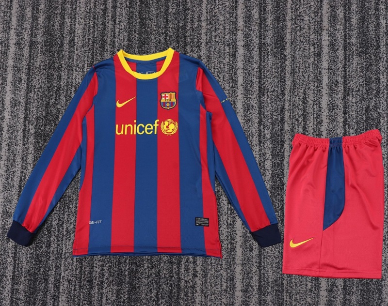 1011 Long-sleeved Barcelona home Kids Retro kit