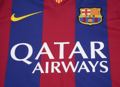 8992 Long-sleeved Barcelona home Kids Retro kit