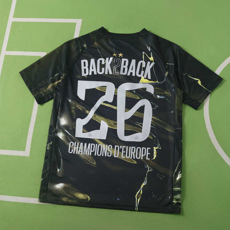 PSG Jordan Night Edition Special Edition Stadium Shirt 2025-26 - Champions of Europe 2026 Print