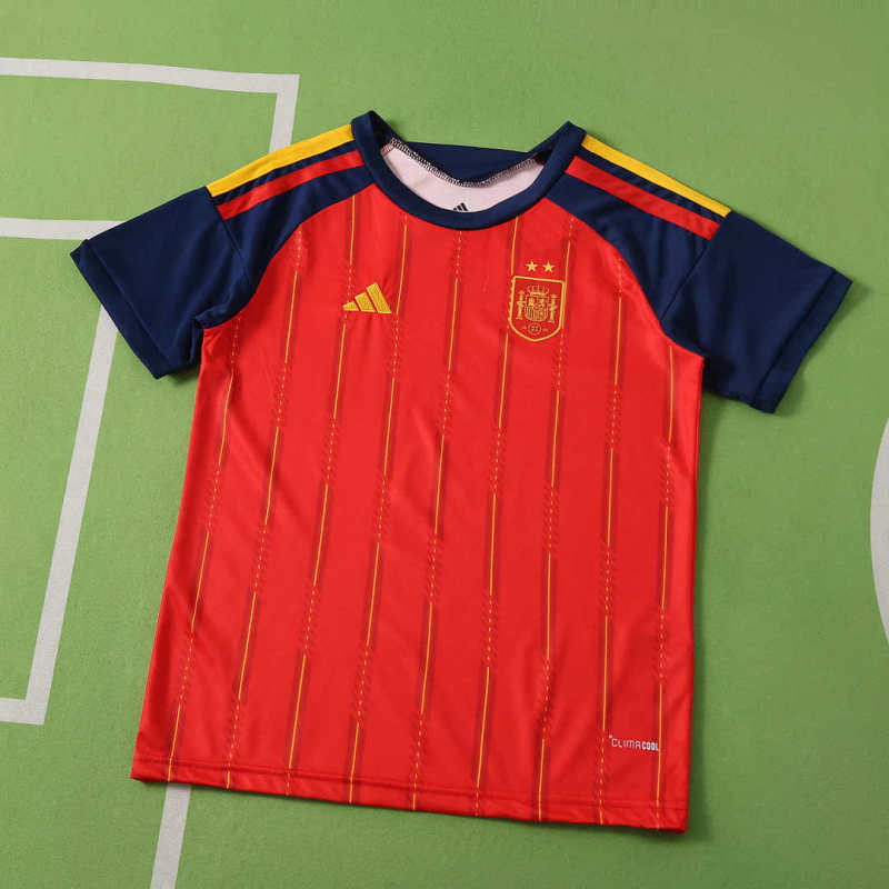 2026 FIFA World Cup Spain home Kids kit two star + free socks