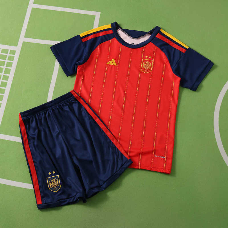 2026 FIFA World Cup Spain home Kids kit two star + free socks