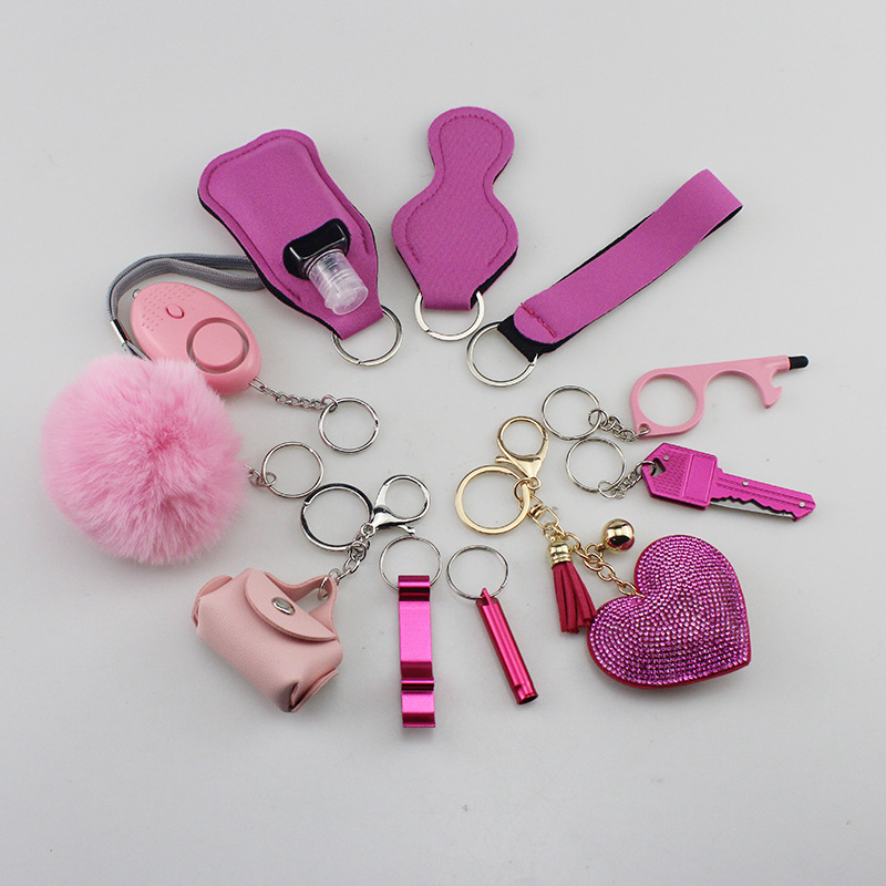 Amazon cross-border self-defense DIY 11-piece keychain