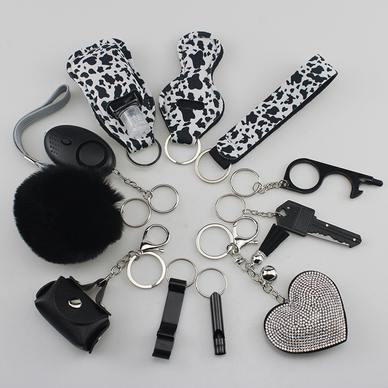 Amazon cross-border self-defense DIY 11-piece keychain