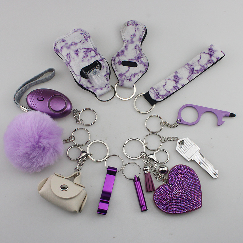 Amazon cross-border self-defense DIY 11-piece keychain