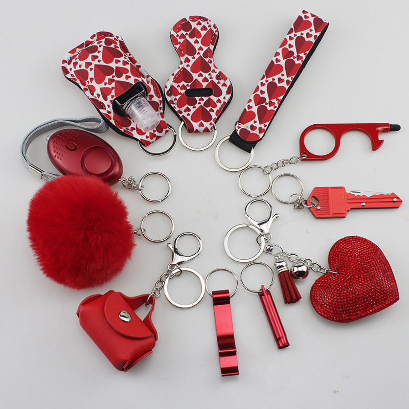 Amazon cross-border self-defense DIY 11-piece keychain