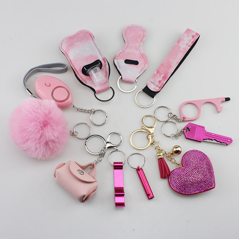 Amazon cross-border self-defense DIY 11-piece keychain