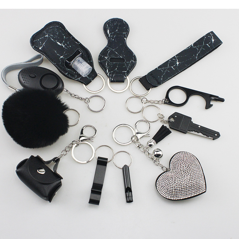 Amazon cross-border self-defense DIY 11-piece keychain
