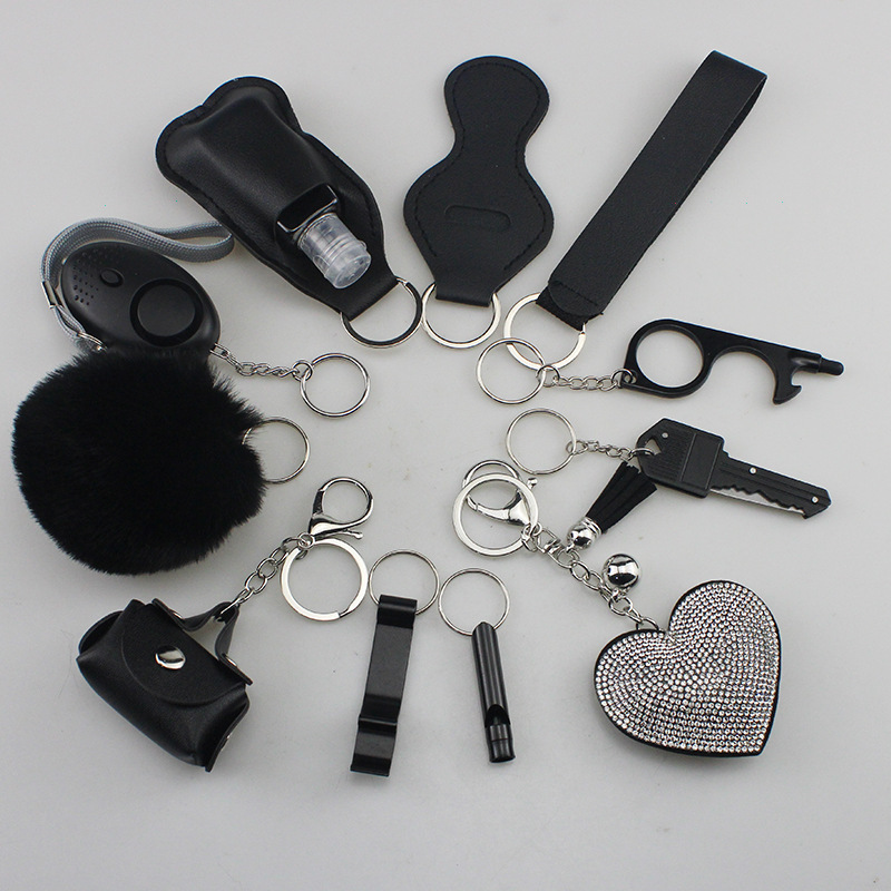 Amazon cross-border self-defense DIY 11-piece keychain