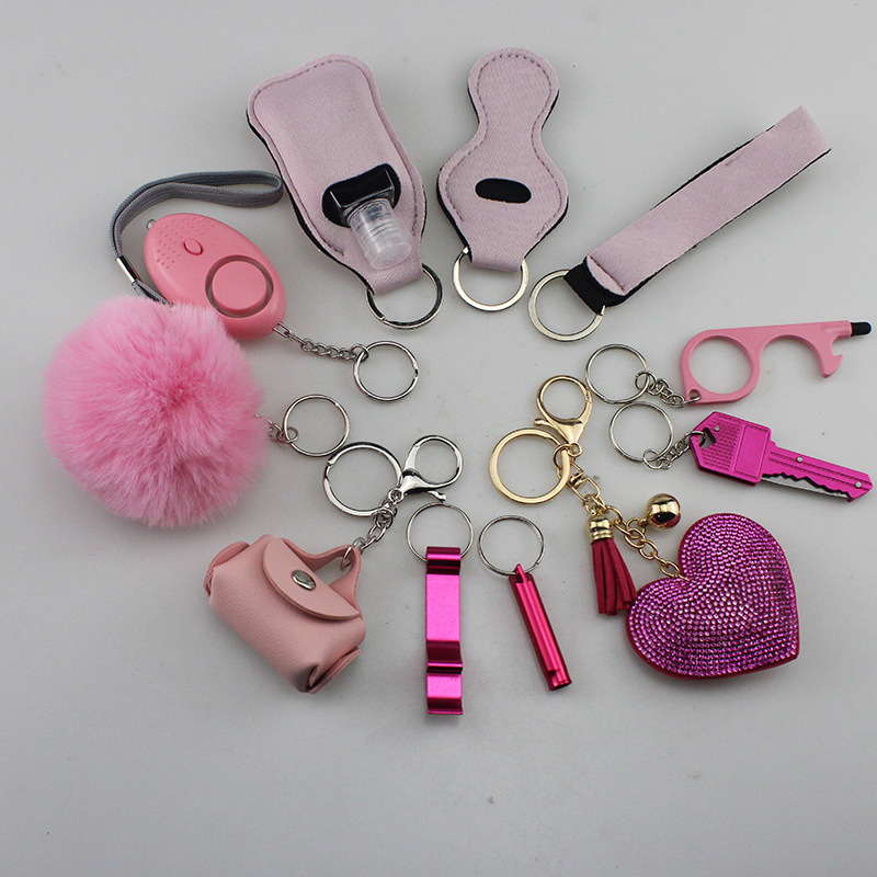 Amazon cross-border self-defense DIY 11-piece keychain