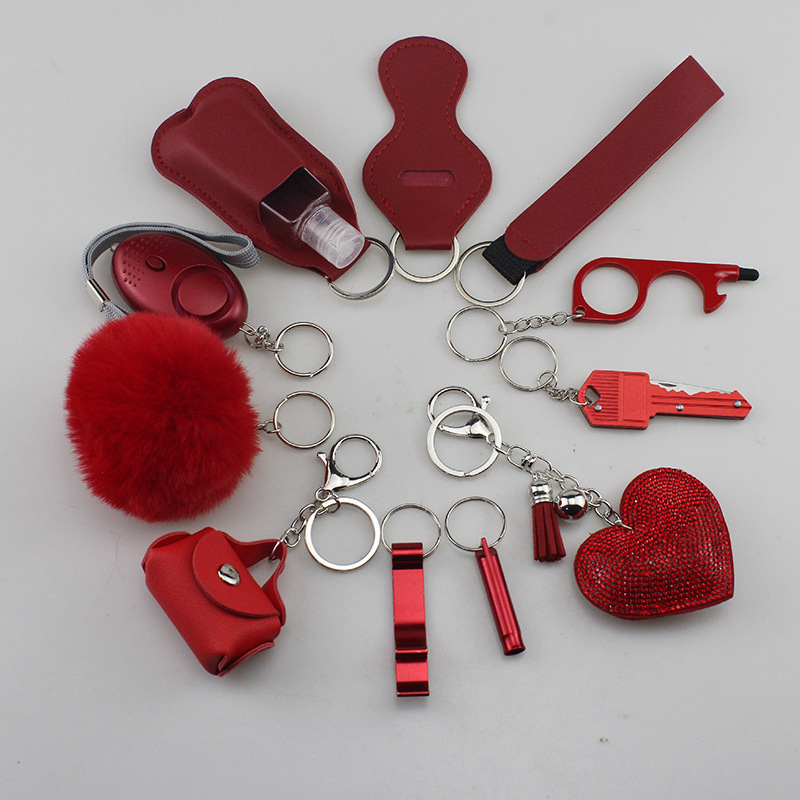 Amazon cross-border self-defense DIY 11-piece keychain