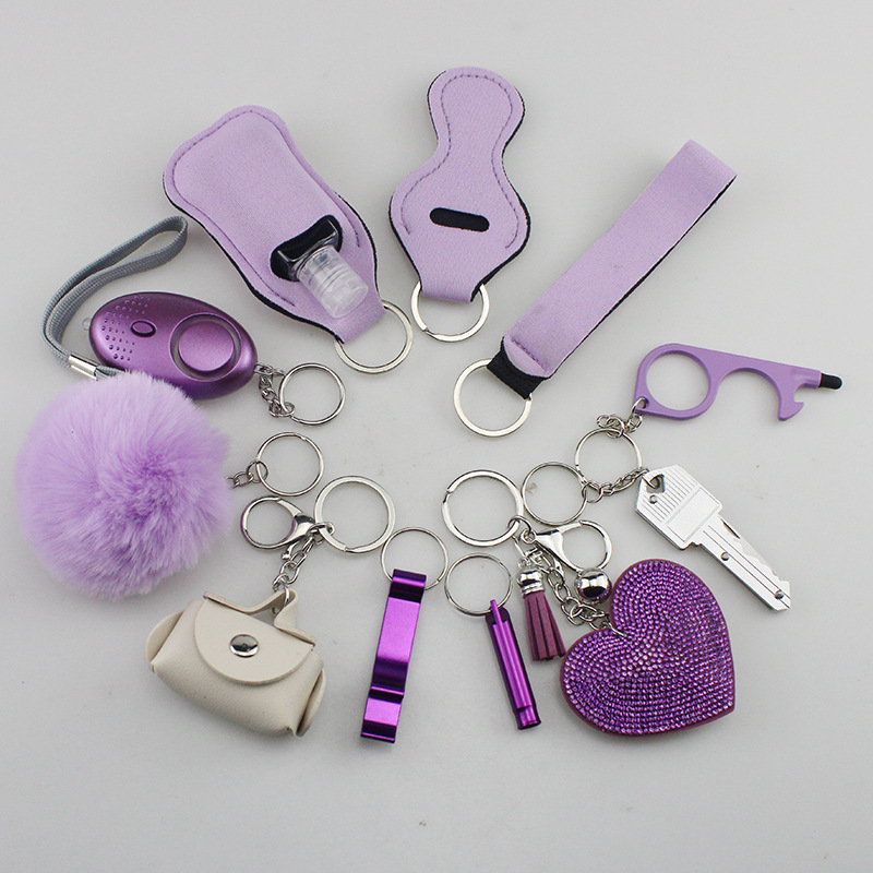 Amazon cross-border self-defense DIY 11-piece keychain