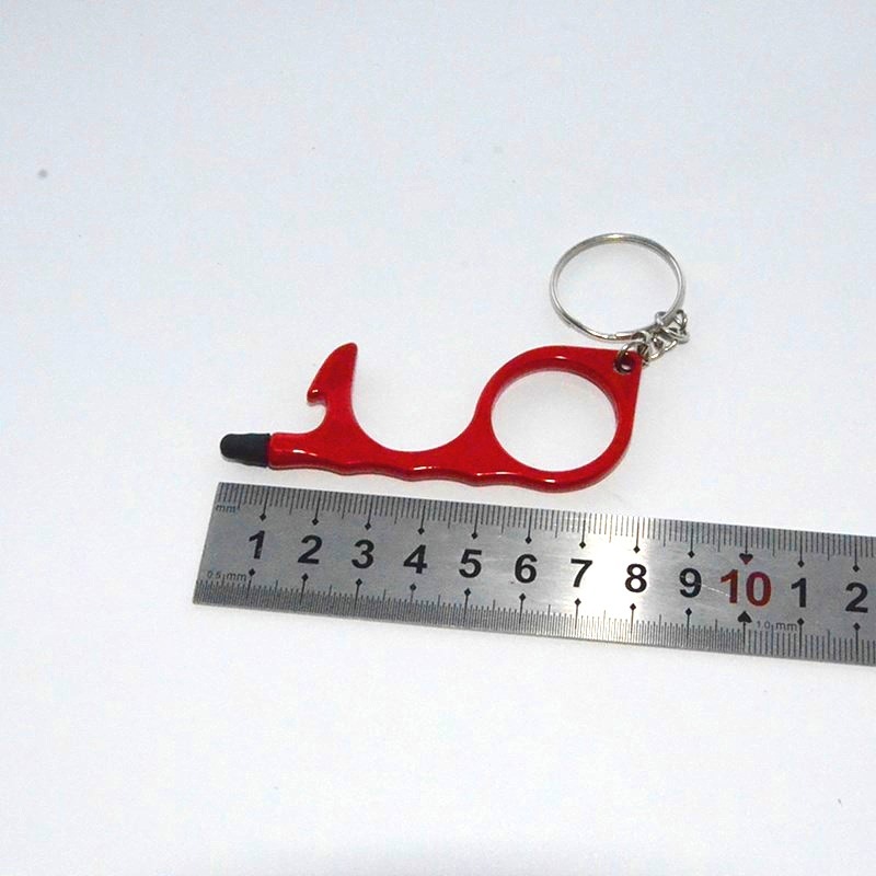 Cross-border EDC door opener alloy touch screen contactless artifact epidemic antibacterial metal multifunctional epidemic prevention keychain