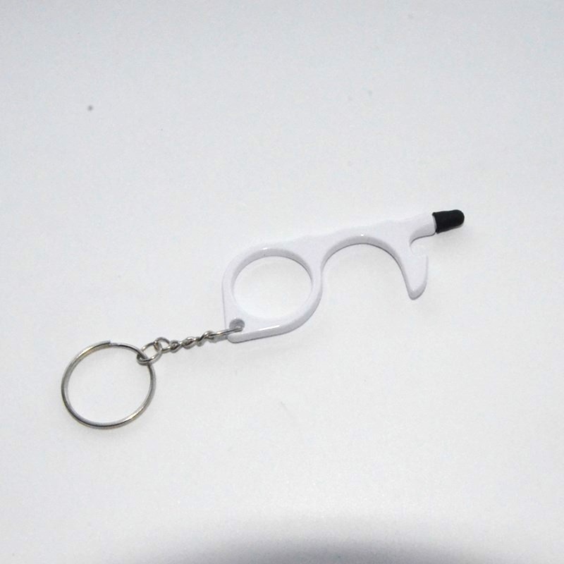 Cross-border EDC door opener alloy touch screen contactless artifact epidemic antibacterial metal multifunctional epidemic prevention keychain