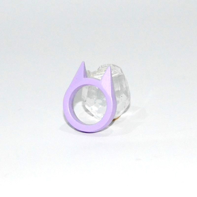 EDC self-defense cat ear window-breaking single finger buckle men's outdoor products women's anti-wolf knuckle tiger defense ring