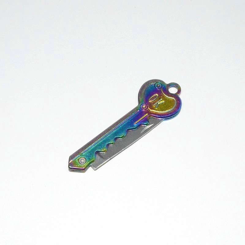 户外小刀OK钥匙刀 便携迷你不锈钢水果刀 折叠钥匙刀快递开箱小刀