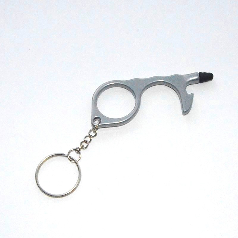 Cross-border EDC door opener alloy touch screen contactless artifact epidemic antibacterial metal multifunctional epidemic prevention keychain