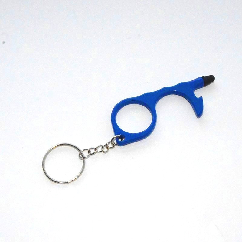 Cross-border EDC door opener alloy touch screen contactless artifact epidemic antibacterial metal multifunctional epidemic prevention keychain