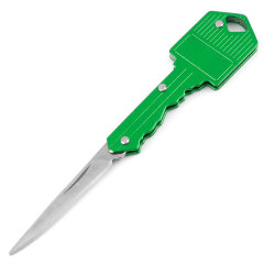 Key knife with chain - green