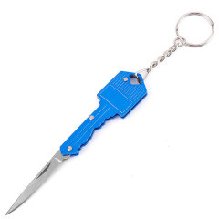 Key knife with chain - blue