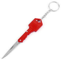 Key knife with chain - red