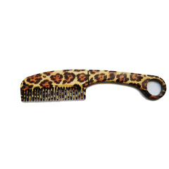 Round hole handle leopard print