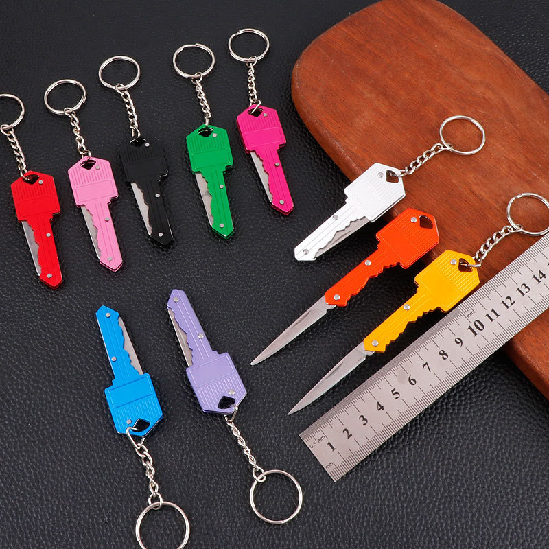 New heart-shaped mini knife multi-function key knife outdoor Swiss knife self-defense knife folding fruit knife