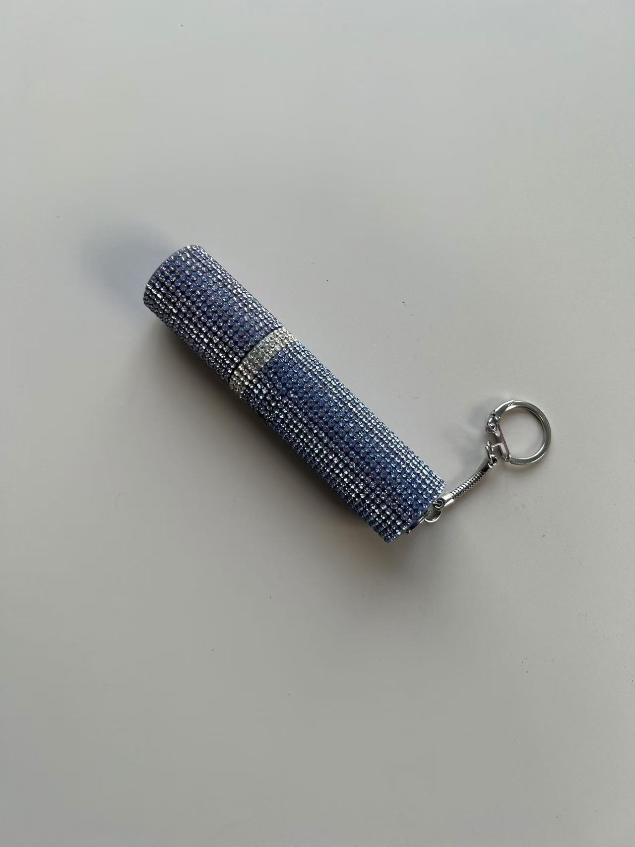 Wholesale 12 color bling self-defense flashlight keychain