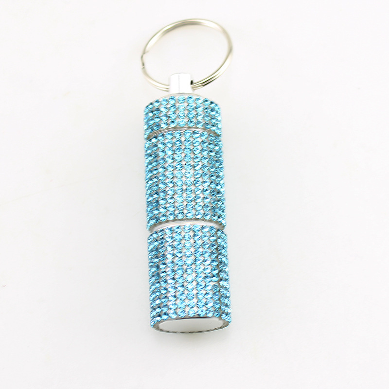 Wholesale bling medicine jar keychain